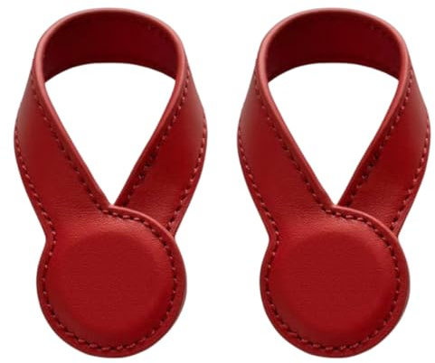 PBAHAUP Juego de 2 Clips Magnéticos para Cochecito, para Sujetar Pañales de Muselina y Juguetes, Ganchos Carro Bebe, Sujeción Fuerte Sin Ganchos Ni Velcro (Rojo)