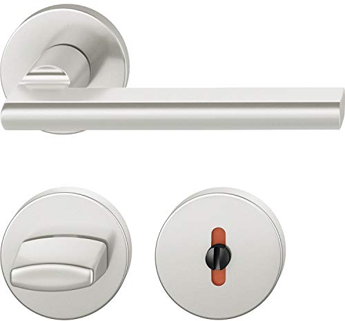 FSB Drückergarnitur 12 1035 ASL auf Rosette WC DIN, silber eloxiert