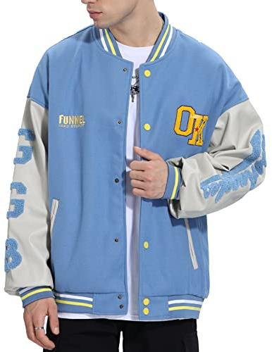 GIJOVANA Mens College Jacket med broderi Övergångsjacka Ladies Sports Jacket Baseballjackor höst vinter