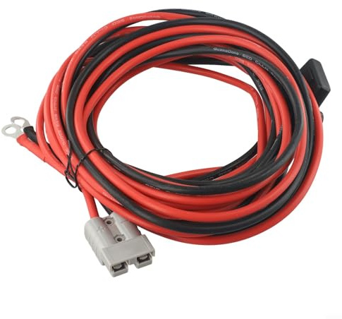 50A 10AWG Weatherproof Wiring Kit,600V Quick Connect Wire with Fuse, Battery Cable Quick Connect Kits For Anderson Type for Vehicles Outdoor Home (1meter)