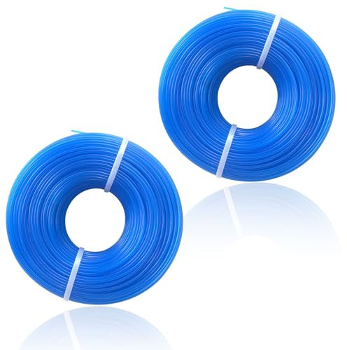 YIAJIA 100M Strimmer Wire,1.6mm Strimmer Line for Bosch Flymo, Blue Nylon Strimmer Cord,Petrol Strimmer Wire Heavy Duty Gass Trimmer Wire,Garden Yard Field Lawn String Trimmer Edger Replacement Spool