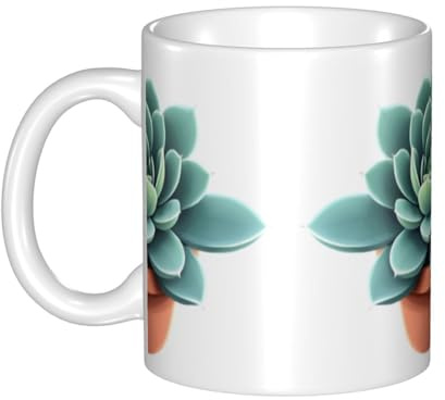 MKGOHLG Porcelain pot with meat Printed mug ceramic Mugs for cappuccino, latte, cereal, yogurt, milk, hot or cold drinks Micro-wave oven