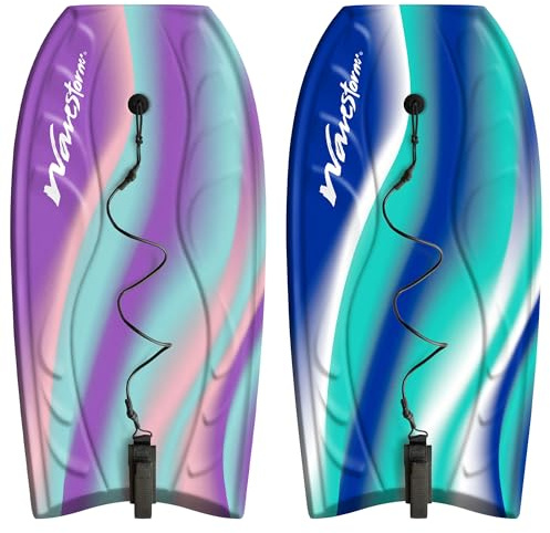 Wavestorm Foam Bodyboard 40 Complete 2 Pack (Lavender and Turquoise)