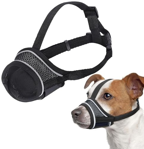 Dog Muzzle For Small Dog, Adjustable Breathable Muzzles With Reflective Strap, Adjustable Design Dog Muzzle For Preventing Biting, Barking, Licking And Chewing