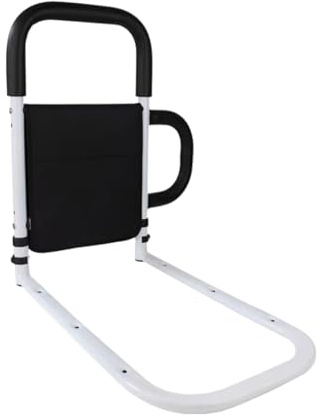 Générique Barreaux De Lit pour Personnes Âgées | Barre de Saisie Antidérapante | Barres De Sécurité De Lit avec Poche De Rangement - pour Seniors, Personnes âgées, à Domicile, à l'hôpital et en