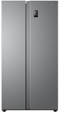 Teknix TX2SBS1791PBIX American Side by Side Door Fridge Freezer - 530L Capacity - Frost Free - Digital Controls - Brushed Silver Stainless Steel, H177.5 x W91.0 x D65.0 (cm)