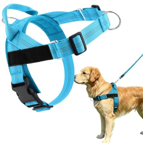 ParoPet No Pull Dog Harness, Adjustable Front Clip Breathable Pet Walking Vest Harness with Secure Buckle, Escape Resistant Comfort Dog Harness for Medium Large Dogs Daily Walking Training Travel