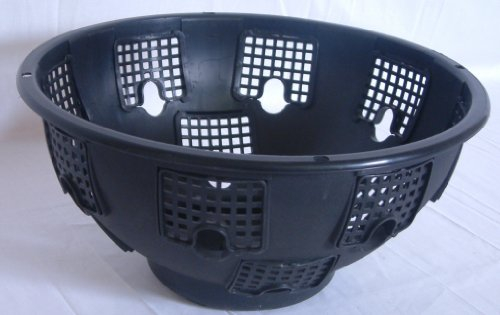 Easyfill Pack of 3 Large hanging baskets 15 Black, free swivel hook