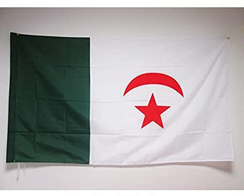 AZ FLAG - Drapeau Algérie Nationaliste 1960-150x90 cm - Drapeau Algérien Indépendentiste 100% Polyester Avec Fourreau et cordelette - Pavillon 110 g