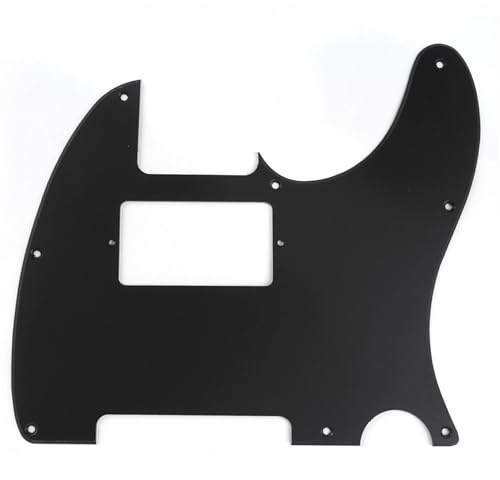 Musiclily 8 Skruvhå Gitarr Tele Plektrumskydd Humbucker för Fender USA/Mexikansk Standard Telecaster Modern Stil, 1-lager Matte Svart