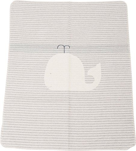 David Fussenegger Babydecke grau mit Wal Motiv aus Baumwolle 70x90 cm flauschig weich