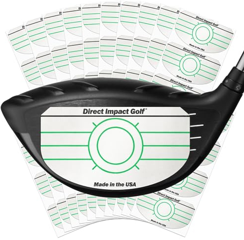 Direct Impact Golf Ultradünnes Golf Impact Tape 200 Driver Impact Labels: Sofortiges Feedback für Distanz, Genauigkeit, Konsistenz