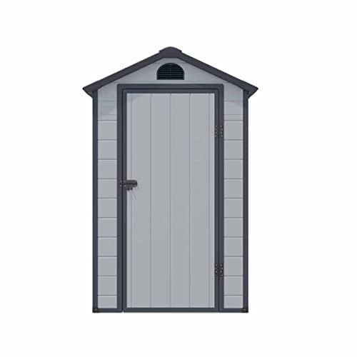 Rowlinson Airevale Plastic Apex Shed 4ft x 3ft - Color: Light Grey
