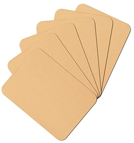 Guokuai Premium Quality Fabric Repair Patches Iron-on Patches for Clothing Inside & Outside Strongest Glue Cotton 3 by 4-1/4 (7.5 cm x 10.5 cm)… (6PCS-Light Yellow)