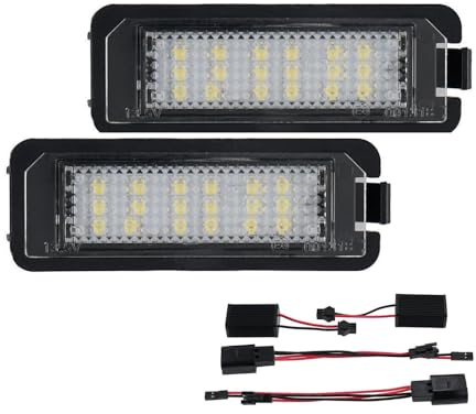 Bynome Led Kennzeichenbeleuchtung Glühbirnen CanBus Fehlerfrei Nummernschildbeleuchtung SMD für VW Golf 4 5 6 MK4 MK5 MK6 Passat Polo CC Eos Scirocco