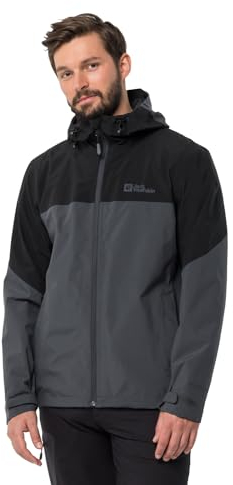 Jack Wolfskin Herren Weiltal 2l Jkt M Wetterschutzjacke, Ebony, M EU