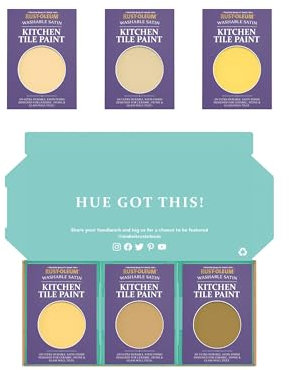 Rust-Oleum Kitchen Wall Tile Paint in Satin Finish – Warming Yellows Tester Box