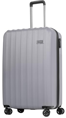 HANSEKOFFER Handgepäck Koffer Hartschale · Reisekoffer mit Rollen · Trolley · Hartschalenkoffer mit Teleskopgriff · Leicht · Rollkoffer mit Zahlenschloss · Silber