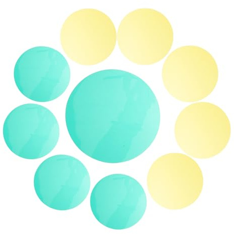 GAROZATION 10pcs Spotlight Lens Replacement Lens Filters for Camera Handheld Spotlight Accessories Filters Yellow Green Easy Install