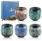 BORDEAG Tasses A Expresso,Lot De 5 110 Ml Céramique Tasse A Cafe,Tasse À Café Expresso En Céramique,Tasses À Café En Céramique Pour Expresso,Moka,Macchiato,Thé,Cadeaux De Noël