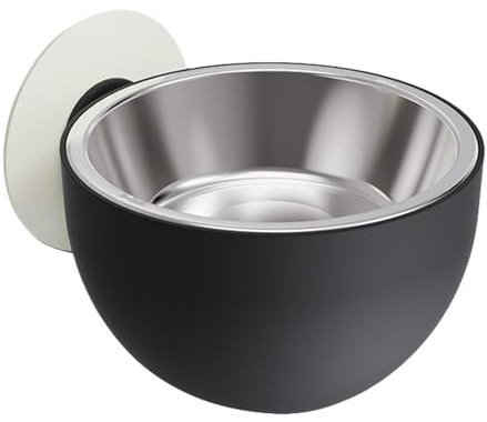 Ciotola per alimenti per cani montata a parete - Ciotola rialzata per animali domestici in acciaio inox | Design fisso anti-goccia, ciotola di alimentazione per cani e gatti, facile da pulire, adatto