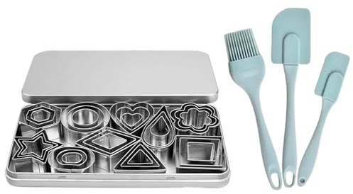 Juego de 30 moldes para galletas, moldes para postres de acero inoxidable apto para lavavajillas, para bodas, fiestas, hogar, panadería, escuela, accesorios para hornear