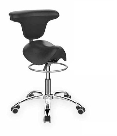 Sadelpall, Lyftbar Snurrpall, 360° Ortopedisk Stol Med Remskivor, For Hem/kontor/skönhetssalong, Lätt Att Montera(Black)
