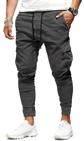 SwissWell Pantalones de Trabajo Hombre Jogger Cargo Pantalon Chinos Montaña Hombre Casual Elásticos Jogging Pantalón Algodón Trekking Cargo Pants con Bolsillos Otoño Inviernos S-2XL