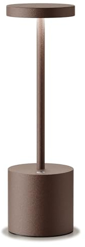 SLSMD Lampada da tavolo senza fili LED Ricaricabile Dimmerabile 5000mAh 3 Modalità di Luce USB-C Lampada da tavolo Uso Interno/Esterno (Ruggine)