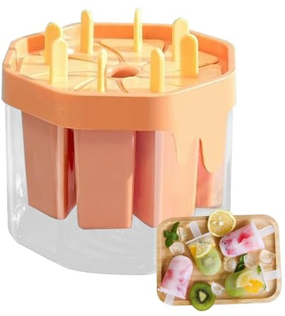Cake Pop Mold – Eight Cavity no tick for Easy Release Rapid Freeze Design, extraíble silicona lid + soporte de soporte reutilizable | Food Grade Flexible Material For Homemade Treats & Juice