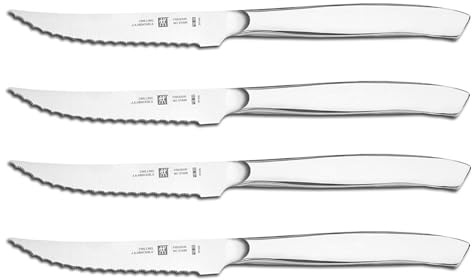 ZWILLING 4-pc Serrated Mignon Steak Knife Set, Stainless Steel