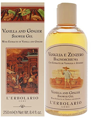 Lerbolario - Gel de ducha de vainilla y jengibre para mujer, 8.4 onzas