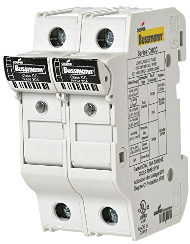 Cooper Bussmann Chcc2du Class CC MFH fusible pour 10 x 38, 2 Pole, 30 A, 600 V