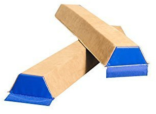 Tumbl Trak Sectional Floor Suede Balance Beam, 1.2m x 10cm Gymnastics Beam, Package of 2