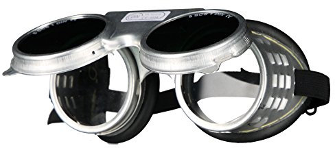 SCAPP Schweißerbrille FLASH, klappbar, für Gläser Ø 50 mm, inkl. Schutzgläser DIN 5, Schraubringbrille, Autogenbrille