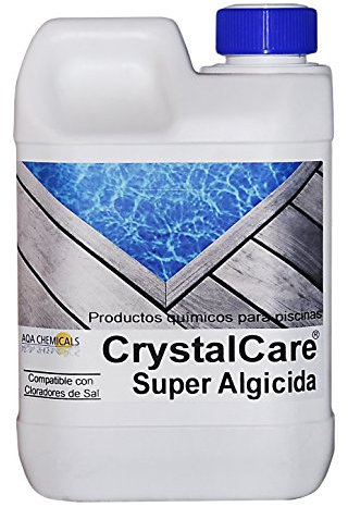 Súper Algicida CrystalCare Concentrado para Evitar y Eliminar Algas en Piscinas. Botella 2 Lt.