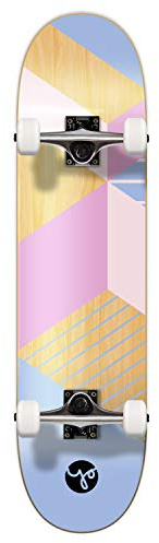 Yocaher Skateboards 31 x 7.75 or 8.25 or Cruiser Skateboard w/Pro Maple Skate Board Deck ABEC-9 Bearing (Complete-13-8.25 - Geometric Purple, 8.25)