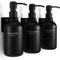 MaisoNovo Shampoo Flaschen zum befüllen – Duschseifen seifenspender wandbefestigung – seifenspender Wand - seifenspender wandmontage - 500 ml Set mit 3 schwarzen Kunststoffflaschen, Schwarze Pumpe