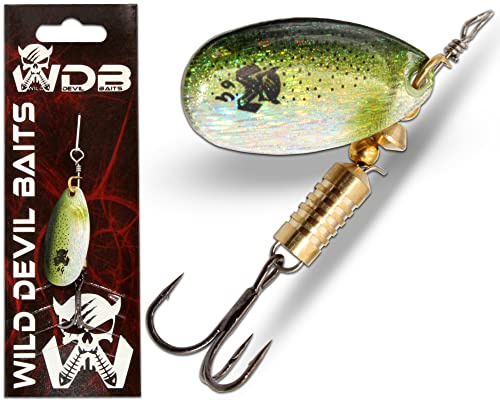 Wild Devil Baits Spinner Raubfisch Köder Kunstköder Spoon Angelköder (10g, Ayu)