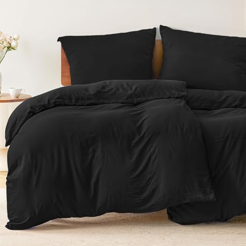 Dreamzie 2 påslakanset 135x200 cm med 2 örngott 80x80 cm - Svart - 135x200 bäddset i 100% mikrofiber - 4 delar - Certifierad kemikaliefri (Oeko-Tex) | 4-delat sängkläder - enfärgad svart - 100 % mikrofiber - skrynkelfri · dragkedja · OEKO-TEX · mjuka sängkläder