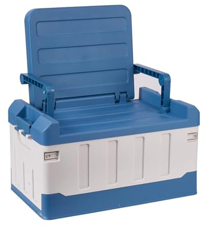 Angelkoffer Mit Zubehör, Angelstuhl, Tackle Box Outdoor Organizer Aufbewahrung Tragbar Angeln Faltbar - 3-in-1-Auto-Angelbox, Großes Fassungsvermögen, Doppellagiges Zubehör