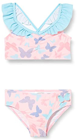 Playshoes Mädchen UV-Schutz Bikini Badeanzug Schwimmanzug Badebekleidung, Schmetterlinge, 134/140