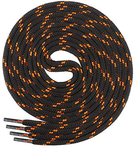 Di Ficchiano 1 o 2 pares de cordones redondos de 4,5 mm de diámetro para zapatos de trabajo, trekking, botas, cordones muy resistentes, 70 cm - 220 cm de longitud, poliéster I Shoe Laces