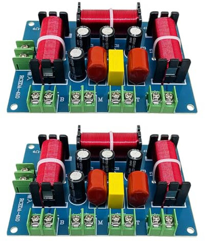Laroal 2 Pcs 200W Speaker Crossover Double Treble one Midrange one Bass 4 Way Speaker Audio Frequency Divider Home Theater Speaker Divider