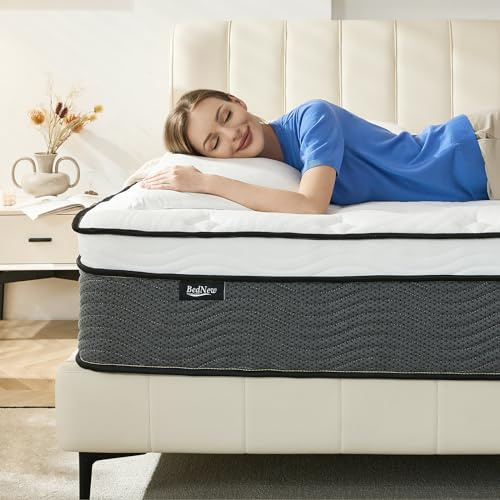 Bednew Colchón 90x200 cm - 7 Zonas ortopédico - 31 cm Altura - Firmeza Media - Muelles Ensacados Individuales - Absorción Total de Movimiento - 31 cm - 101 Noches Prueba