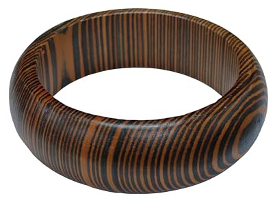 Ethnic Chunky Wooden Bangle Bracelets Bohemian Carved Geometric Natural Wood Bracelet for Women Men Vintage Striped Pattern Handmade Tribal Wrist Jewelry-E