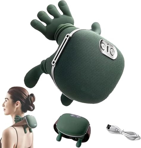 Massageur Handiva - masseur cervical, Massageur d'épaule et de cou de la main, Massage de cou avec chaleur, Réglage à 3 vitesses, Massage de maxage 3D de tissu profond électrique