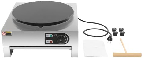 220 V 3 000 W Crêpes Maker crêpee, crêpemaskin 50–300 °C – med grillplatta och spatel, proffs pannkakor & tortillas maker (diameter 40 cm) med non-stick beläggning