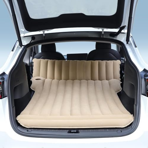 topfit Materassino Gonfiabile SUV per Campeggio, Letto ad Aria da Viaggio per Esterni, per Tesla Model Y Juniper/Model 3 Highland con 2 Cuscini