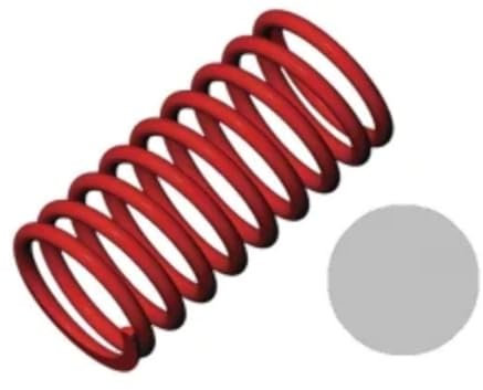 Traxxas Red GTR Shock Springs (4.9 Tasso Argento)